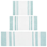 Madison Park Spa Cotton Reversible Bath Rug, Aqua