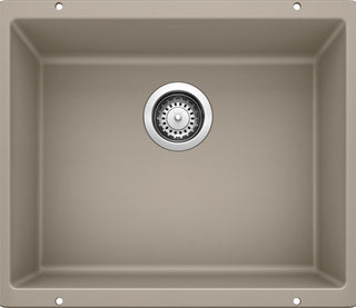 Blanco Precis 18.11"x20.87" 1 Basin Granite Undermount Kitchen Sink, Truffle