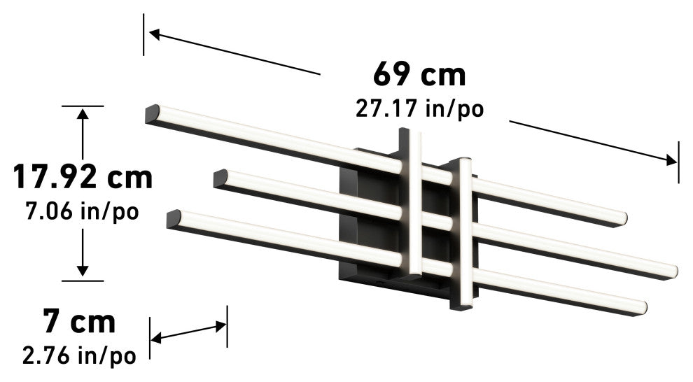 Artika Grid Modern Vanity Light, Black