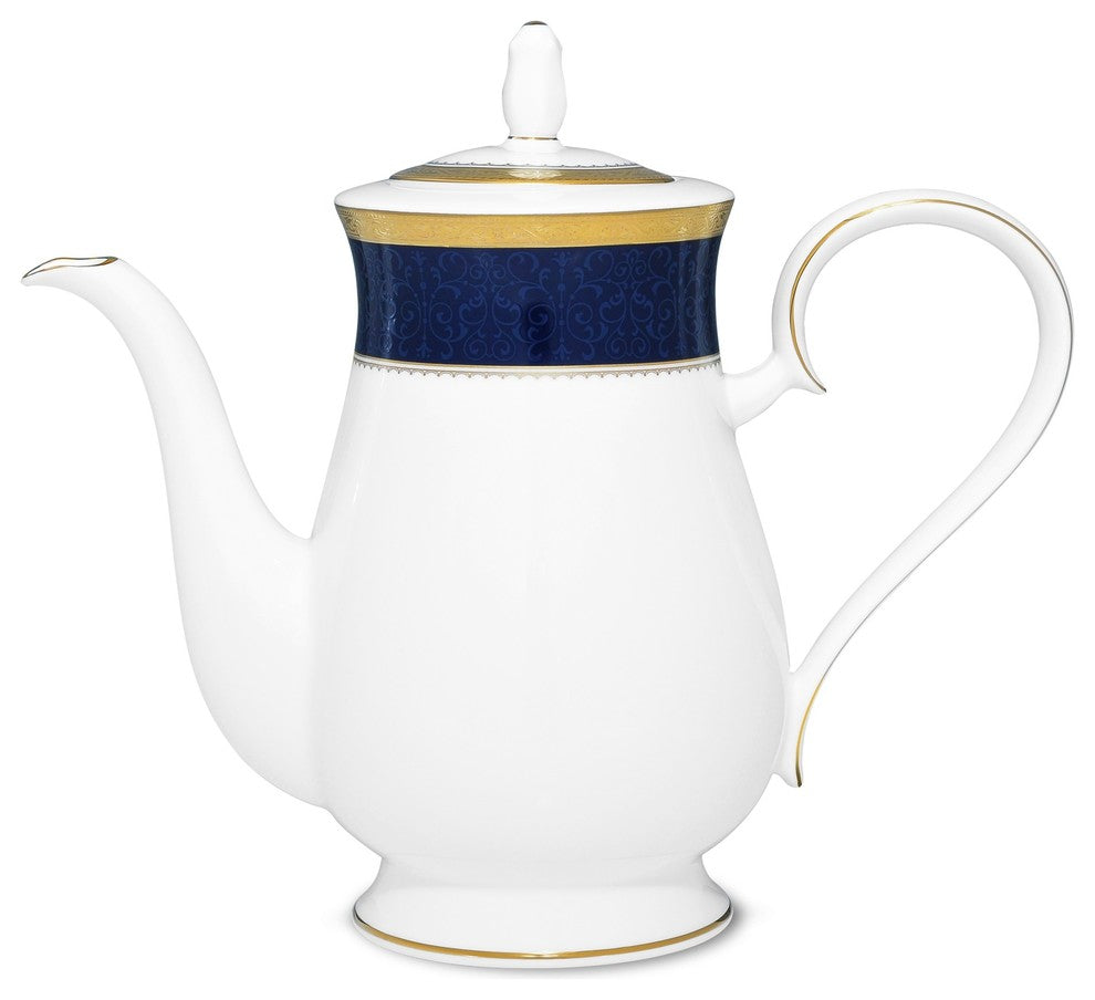 Noritake Odessa Cobalt Gold Coffee Pot