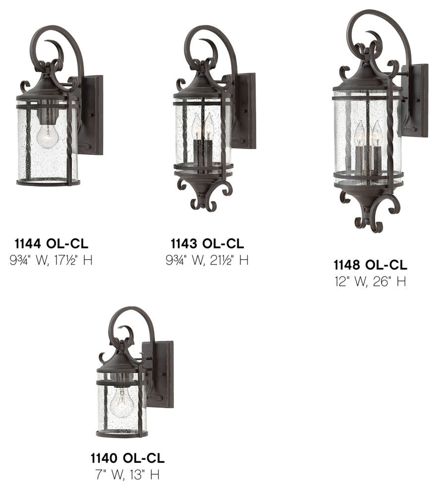 Hinkley Lighting 1148-CL Casa 3 Light 26"H Outdoor Wall Sconce - Olde Black