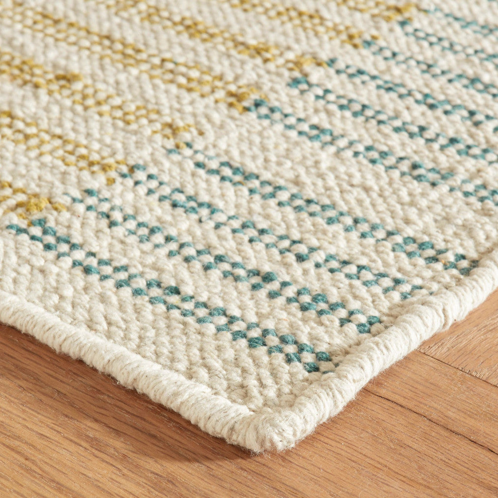 Dash & Albert Gemma Juniper Hand Loom Knotted Cotton Rug, Multi, 8' x 10'