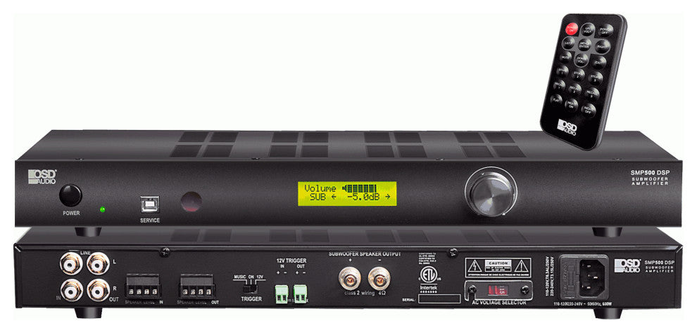 1000W Class D Mono Subwoofer Amplifier With DSP and Auto Sensing, SMP500