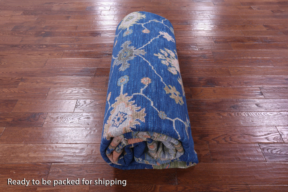 12' 0" X 15' 2" Handmade Turkish Oushak Wool Rug - Q15416