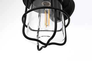 Home Living 7" Outdoor Wall Sconce, Black