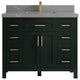 Cambridge 42 Single Sink Bath Vanity in Dark Forest Green 2" Piatra Gray