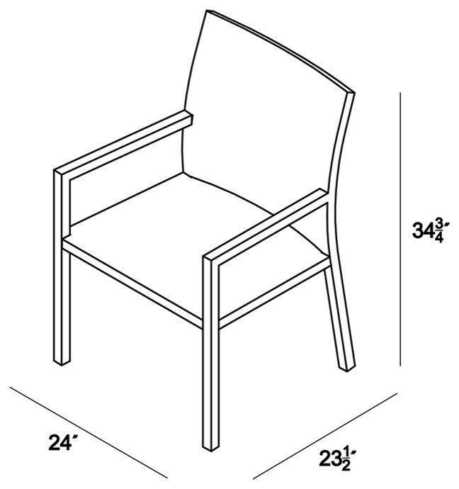 Arden Dining Arm Chair, Canvas Natural