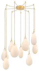 Hudson Valley Lighting Ironwood Chandelier, Aged Brass