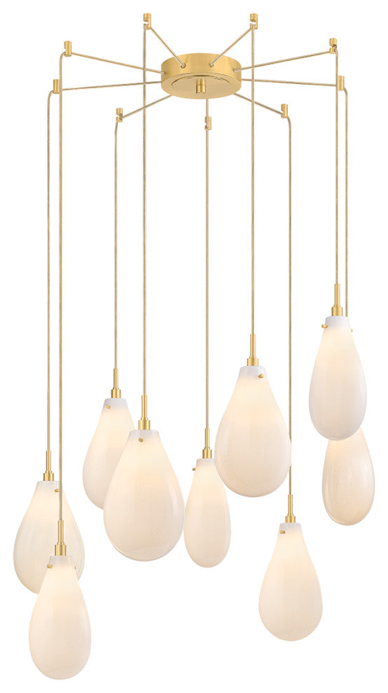 Hudson Valley Lighting Ironwood Chandelier, Aged Brass