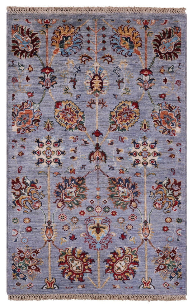 2' 7" X 4' 2" Persian Tabriz Handmade Wool Rug Q8386