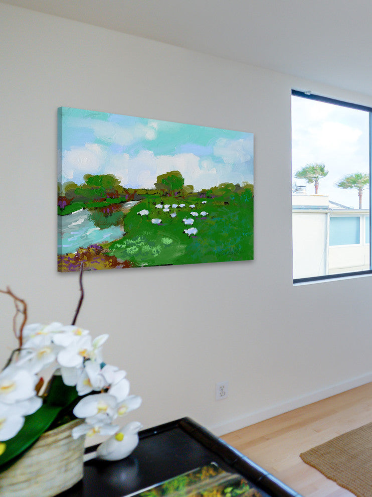 Marmont Hill, "Kent Pasture" by Arthur Pina Painting on Wrapped Canvas, 30x20
