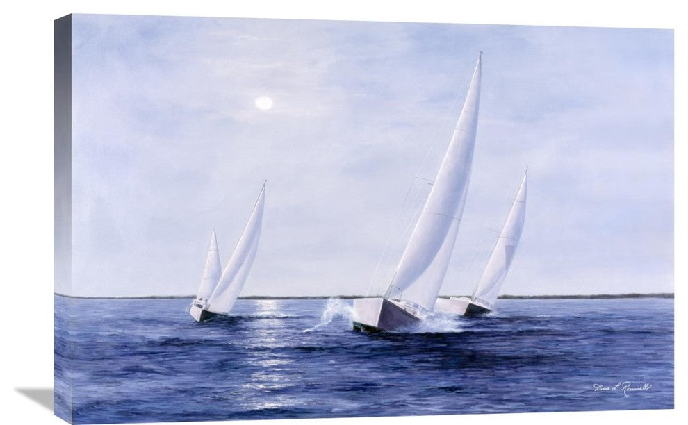 "Blue Sails" Stretched Canvas Giclee by Diane Romanello, 30"x20"