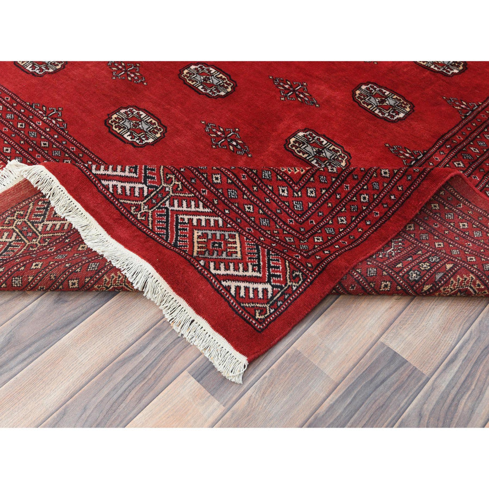 Rich Red Princess Bokara Extra Soft Wool Hand Knotted Oriental Rug 10'1"x14'7"