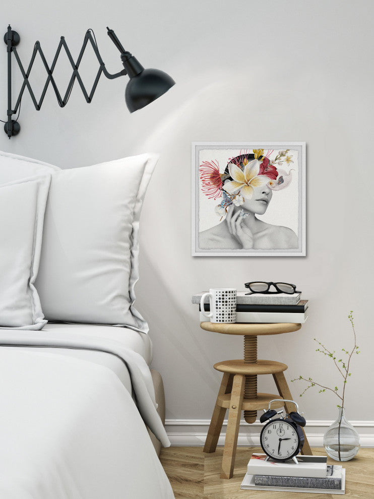 "Jasmine Drama" Framed Painting Print, 12"x12"