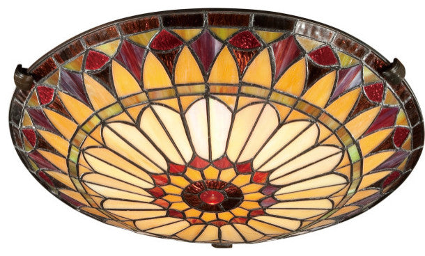 Quoizel TF1400SVB Two Light Flush Mount West End Vintage Bronze