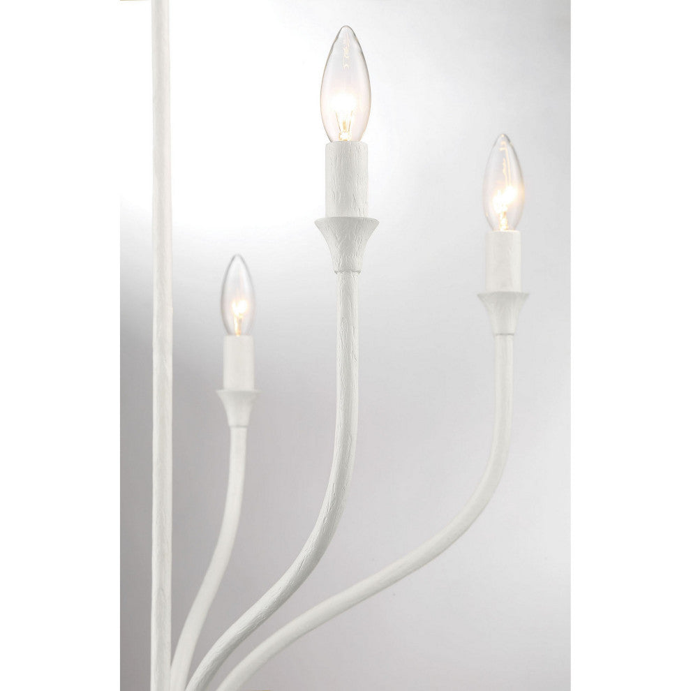 Rhodes 5-Light White Contemporary Statement Chandelier