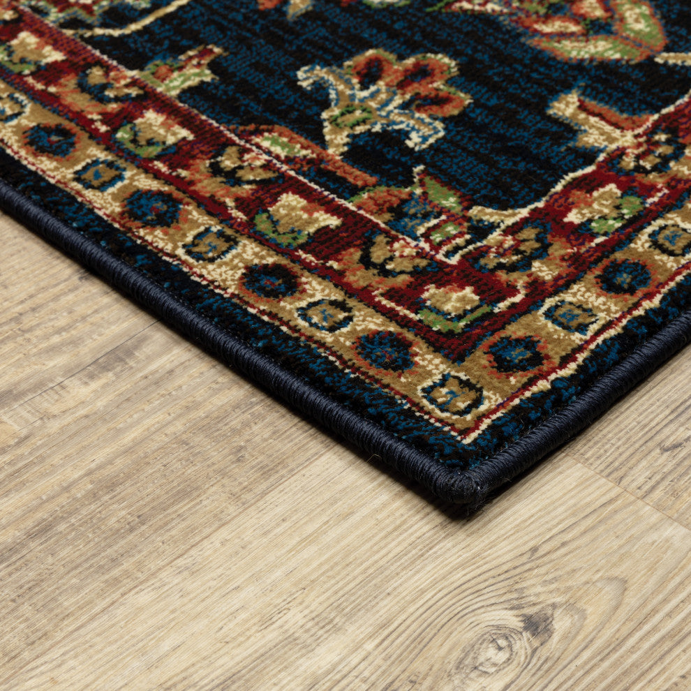 Oriental Weavers Ankara Indoor Rug Blue/ Red 2'3" X 7'6"