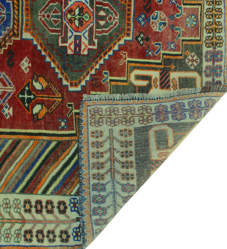 Fine Vintage Distressed Knox Red Rug