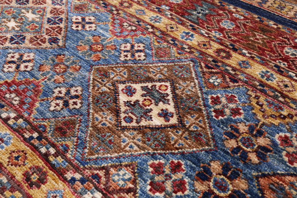 2' 8" X 10' 3" Runner Khorjin Super Kazak Handmade Rug Q10998