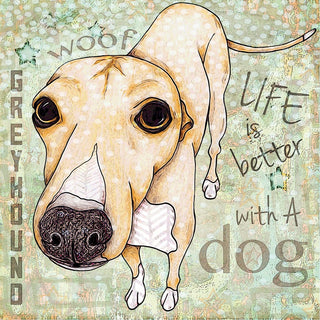 "Greyhound Pop Art II" Painting Print on Wrapped Canvas