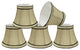 30003-5 Small Bell  Chandelier Clip On Lamp Shade Ivory 3"x5"x4"