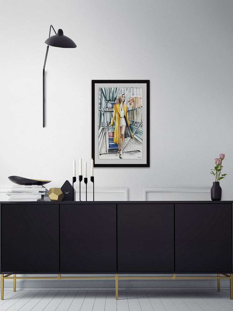 "Underpass Fashion" Framed Painting Print, 12"x18"