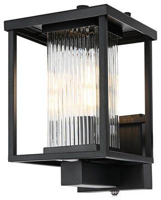 Home Living 7" Outdoor Wall Sconce, Black