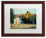 PIPA Fine Art 'Patriotic Barn in Field' Matted Framed Art, 20x16