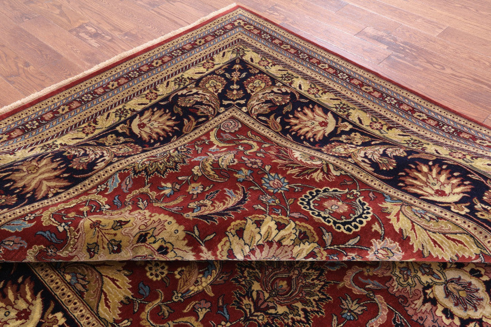 8' 9" X 12' 0" Hand-Knotted Persian Tabriz Wool Rug Q8851