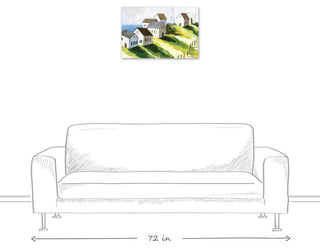 Coastal Town 24 x 16 Canvas Wall Art