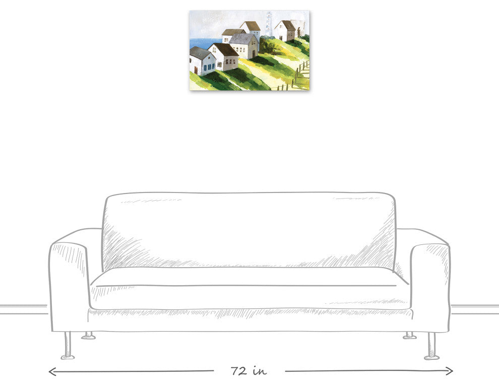 Coastal Town 24 x 16 Canvas Wall Art