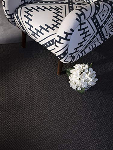 Outdoor Collection Accent Area Rug - Bacteria Resistant Rug, Charcoal, 7'10"x10'