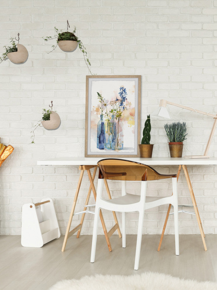 "Bottle Blues" Framed Painting Print, 12"x18"