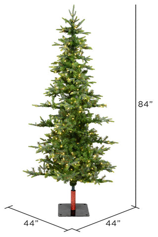 Vickerman A101871Led 7' Shawnee Fir Artificial Christmas Tree, Warm White Lights