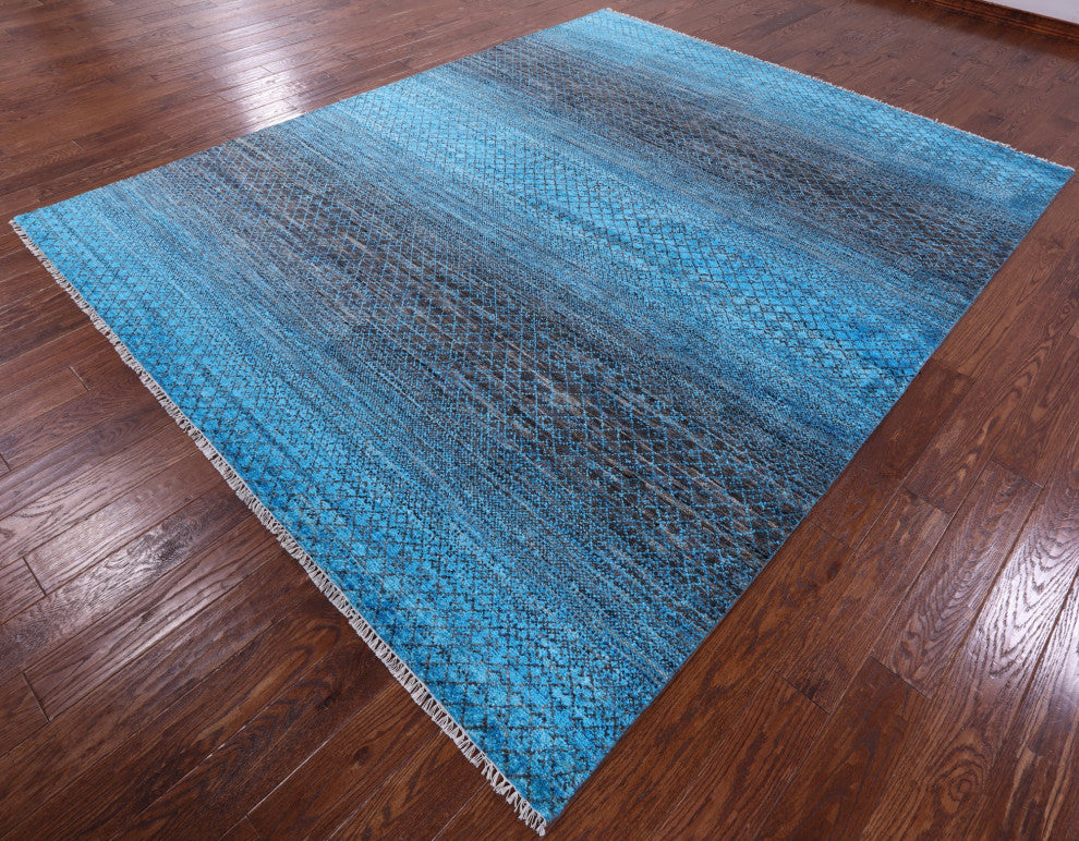 Wool & Silk Savannah Grass Hand Knotted Rug 8' 1" X 10' 2" - Q15449