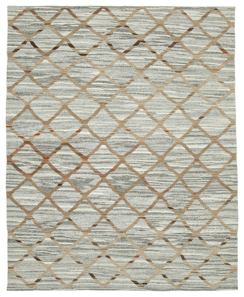 Rug N Carpet - Handwoven Turkish 8' 2'' x 10' 1'' Flatweave Wool Kilim Rug