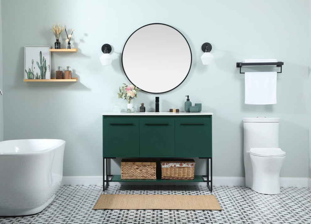 Sue 48" Single Bathroom Vanity, Green