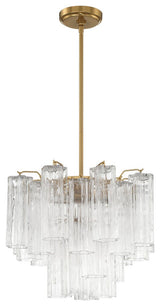 CRYSTORAMA Addis 4 Light Aged Brass Chandelier