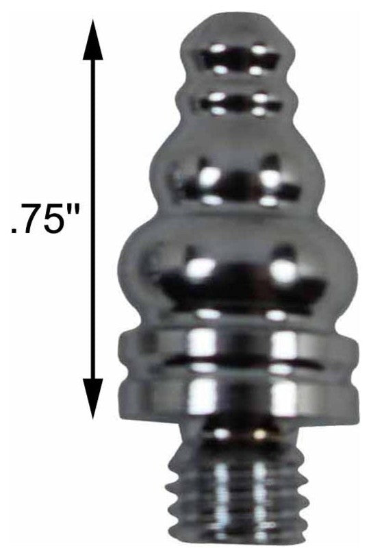 Door Hinge Bright Chrome Med Steeple Hinge Finial Pair |