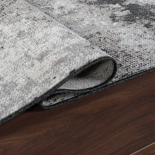 Machine Washable Felix Grey/Black Rug