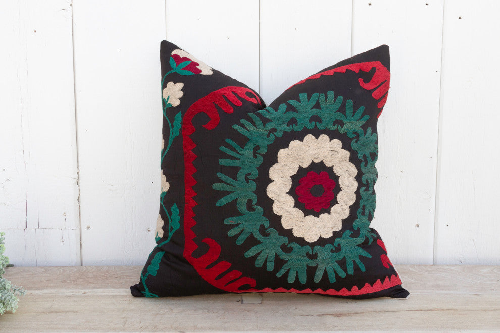 Emerald Sahin Vintage Suzani Pillow