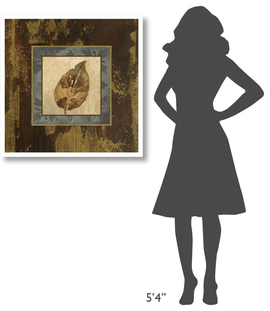 "Autumn Leaf Square III" Digital Paper Print by Silvia Vassileva, 32"x32"