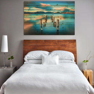 Evening Light Digital Print on Solid Wood Wall Art
