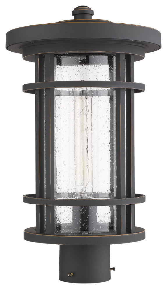 Z-Lite 1 Light Outdoor Post Mount Fixture, Oil Rubbed Bronze, 570PHB-ORB
