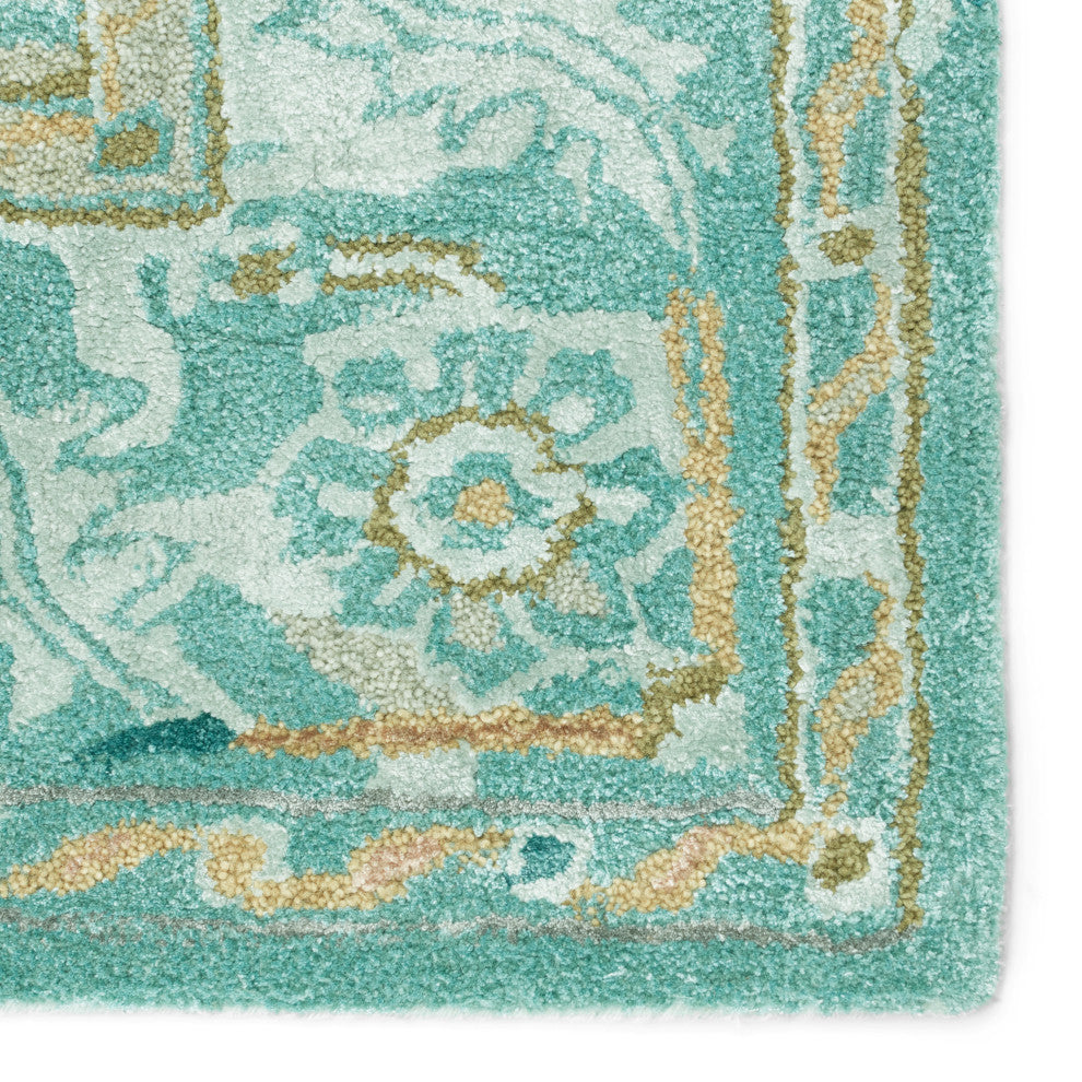 Cristobol Handmade Medallion Area Rug, Turquoise/Pink, 8'x10'