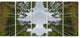 Circle Composition of Coniferous Trees, Landscape Canvas Art, 60"x28", 5 Panels