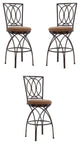 Home Square 30" Big and Tall Metal Cross Legs Bar Stool in Bronze - Set of 3