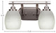 Odyssey 2 Light Bath Bar In Brushed Nickel Finish With 5" White Linen Glass