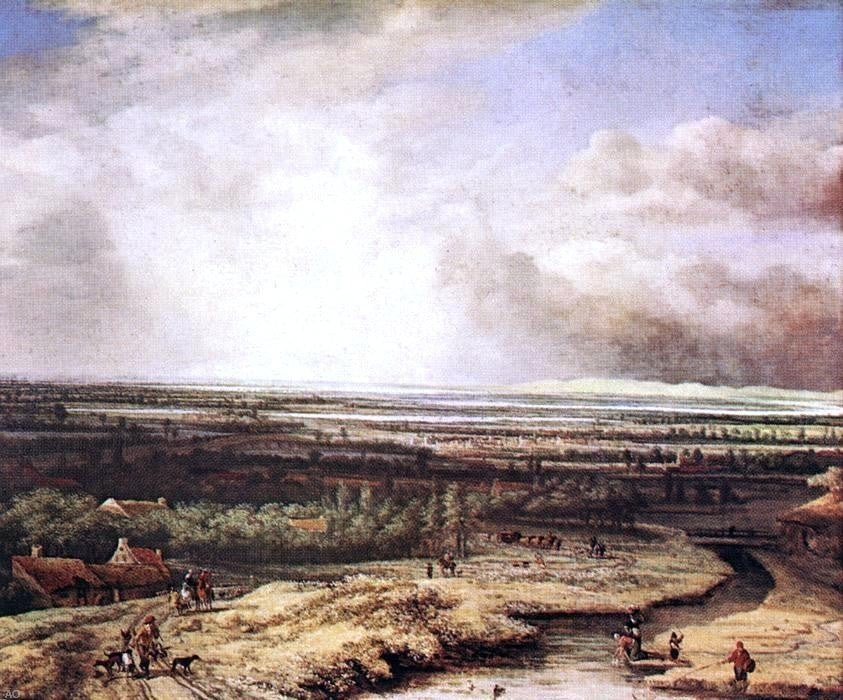 Philips Koninck An Extensive Landscape With a Hawking Party Wall Decal