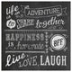 "Inspiration Chalkboard II" Digital Paper Print by Mary Urban, 38"x38"